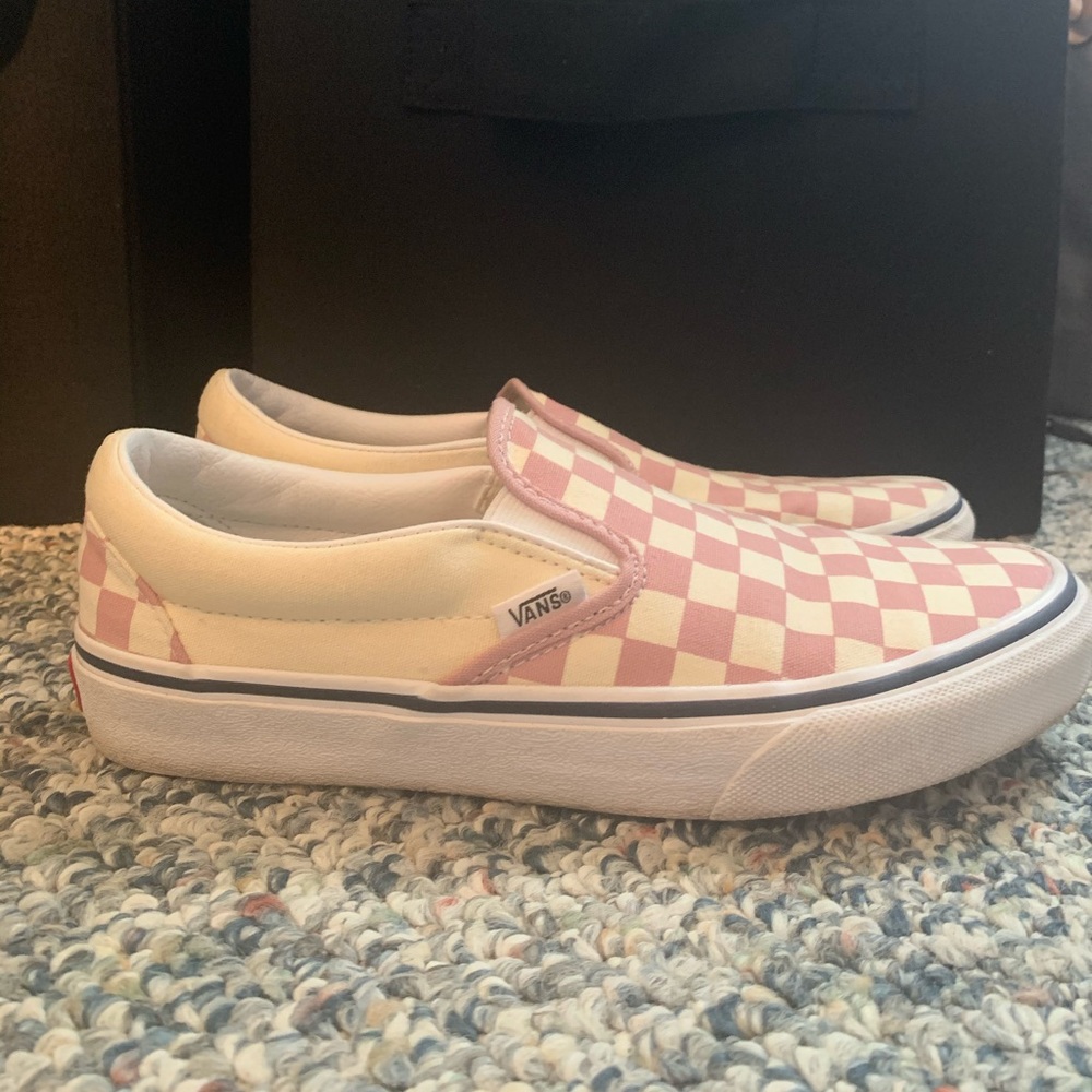 Pink Checkered Vans